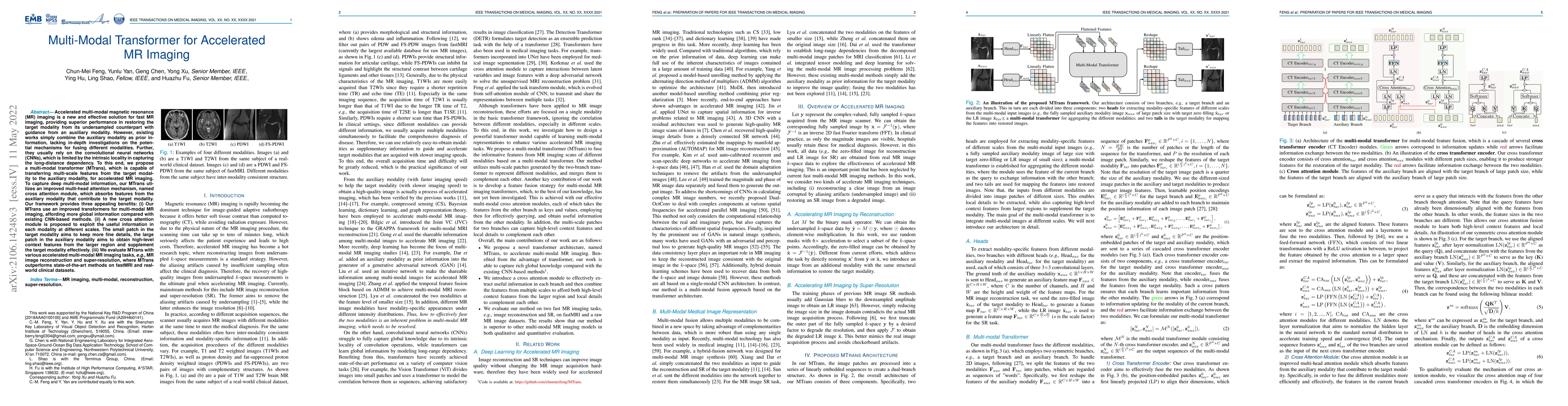 Thumbnail for Multi-Modal Transformer for Accelerated MR Imaging