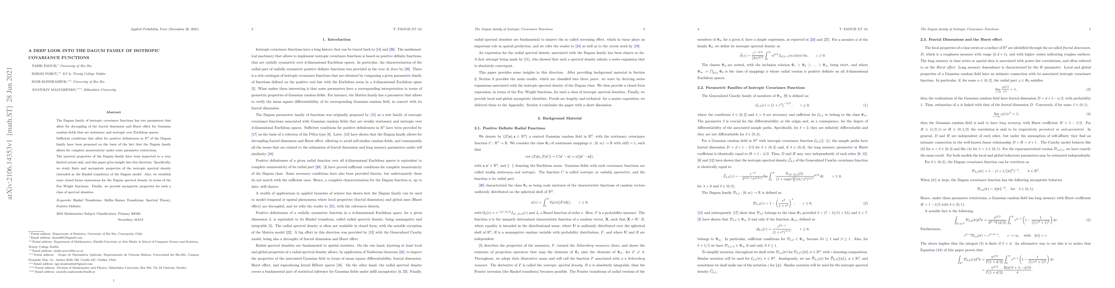 Thumbnail for A deep look into the Dagum family of isotropic covariance functions