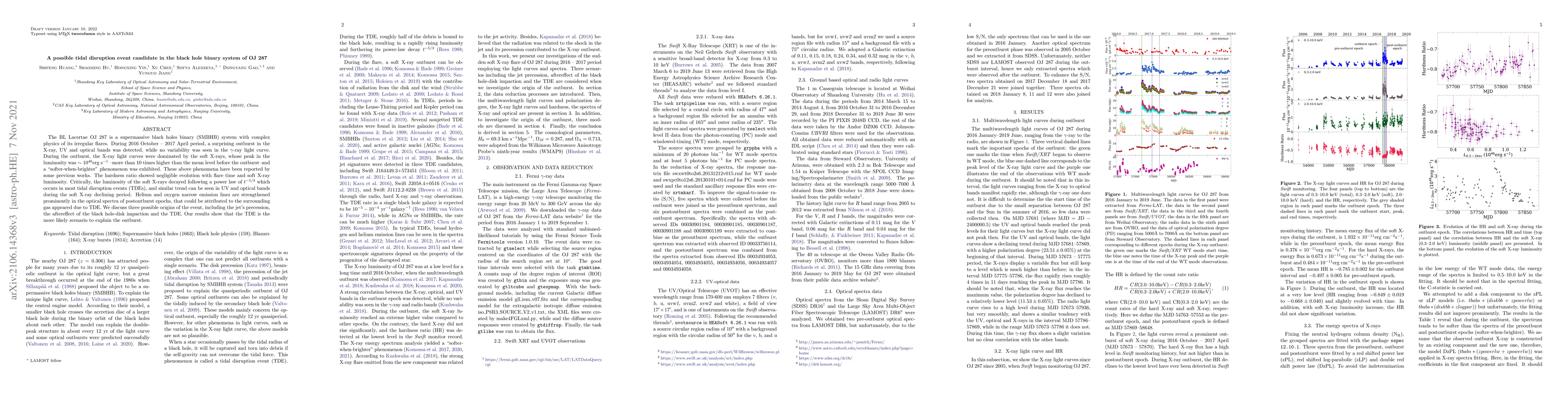 Thumbnail for A possible tidal disruption event candidate in the black hole binary
  system of OJ 287