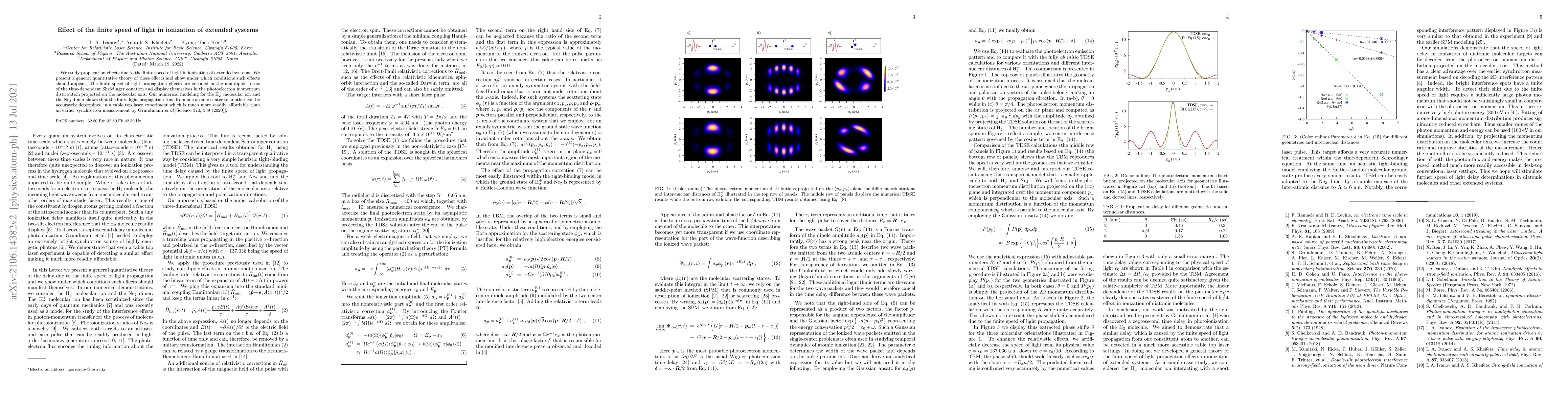 Thumbnail for Effect of the finite speed of light in ionization of extended systems