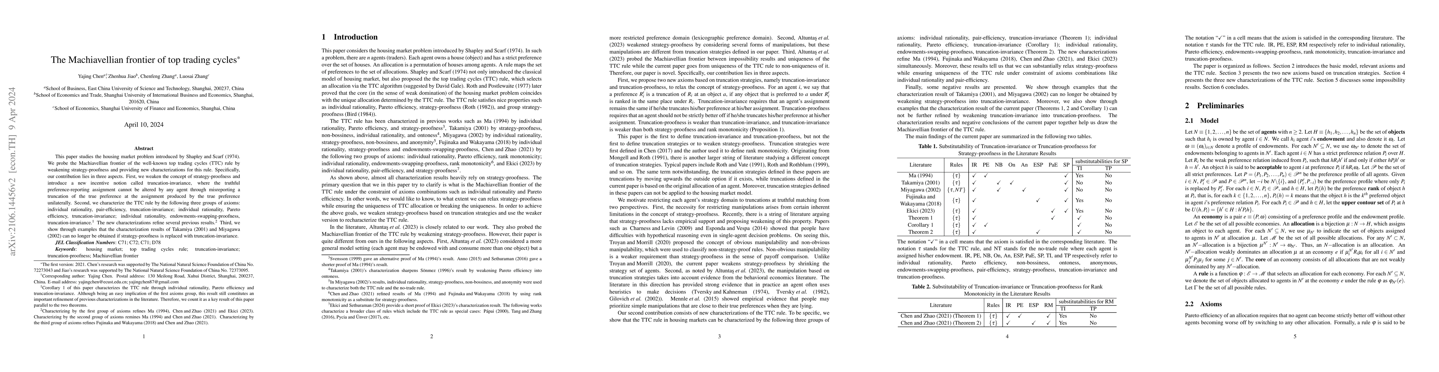 Thumbnail for The Machiavellian frontier of top trading cycles