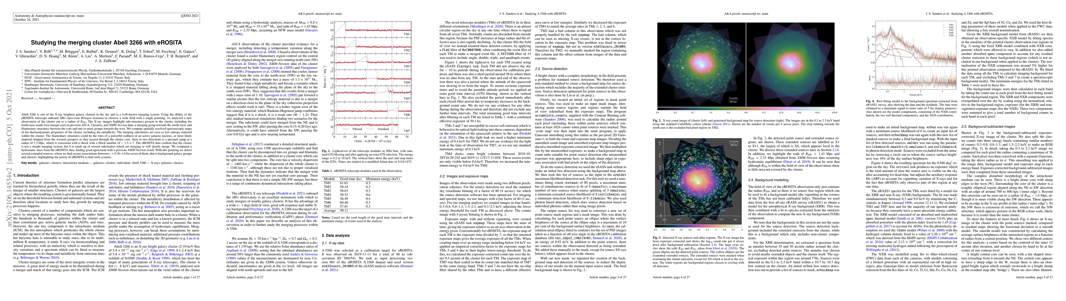 Thumbnail for Studying the merging cluster Abell 3266 with eROSITA