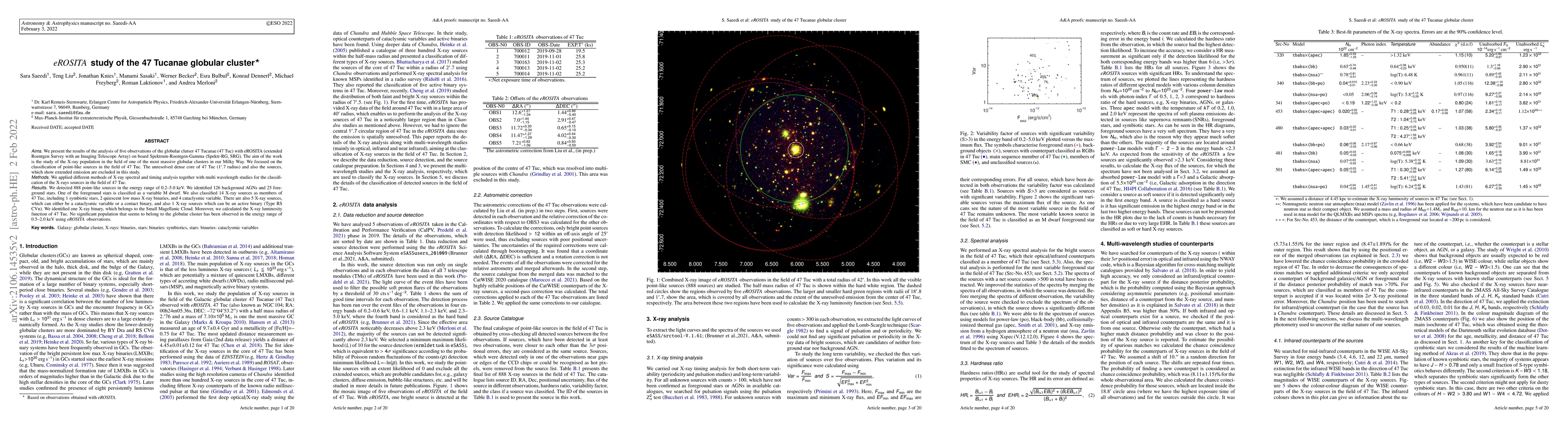 Thumbnail for EROSITA study of the 47~Tucanae globular cluster