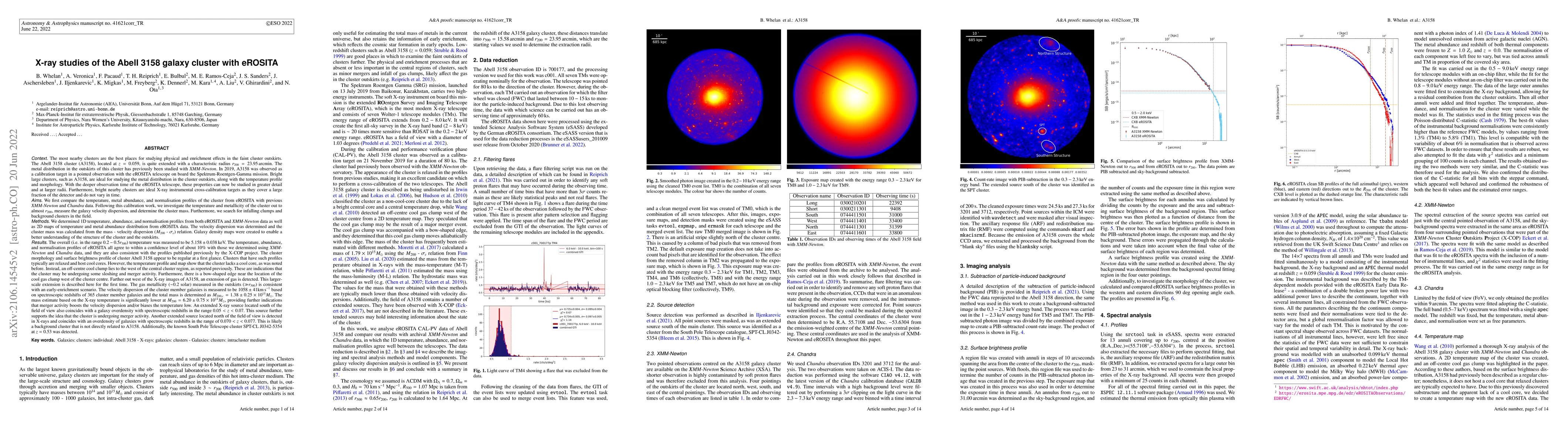 Thumbnail for X-Ray Studies of the Abell 3158 Galaxy Cluster with eROSITA
