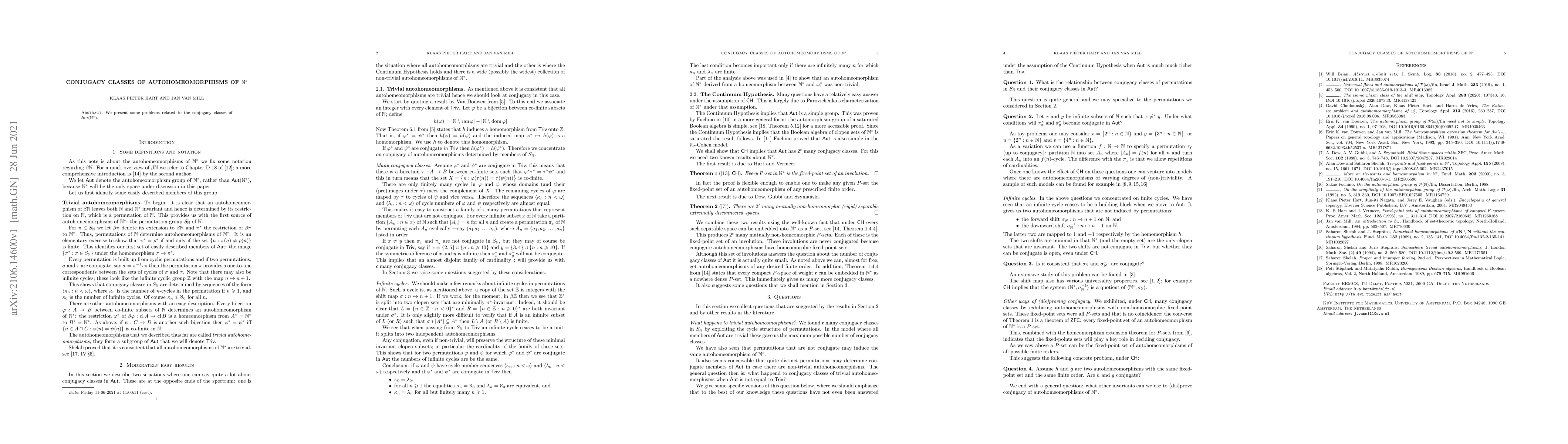 Thumbnail for Conjugacy classes of autohomeomorphisms of $\mathbb{N}^*$