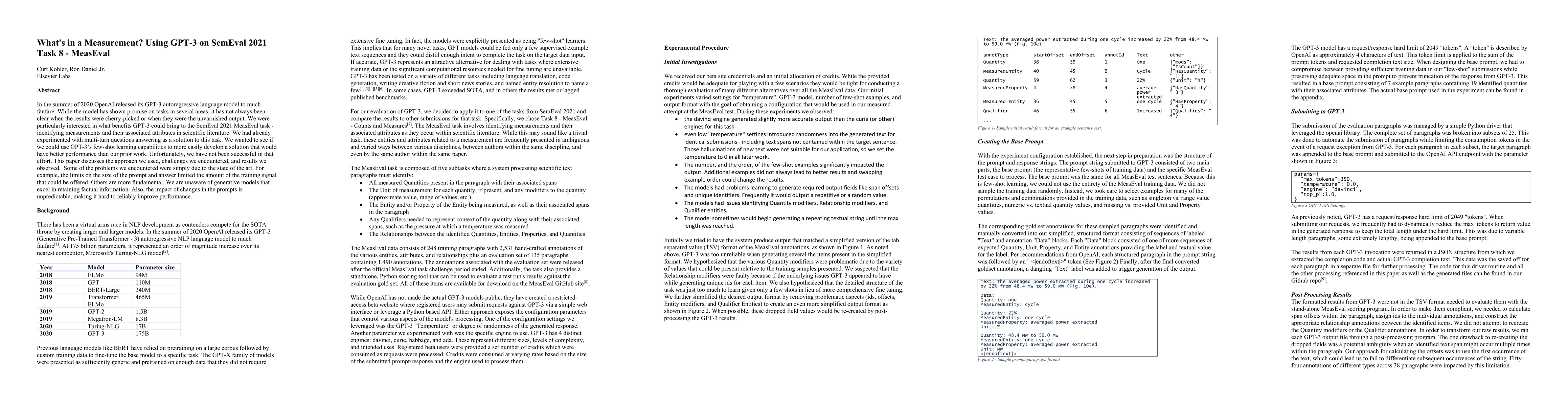 Thumbnail for What's in a Measurement? Using GPT-3 on SemEval 2021 Task 8 -- MeasEval