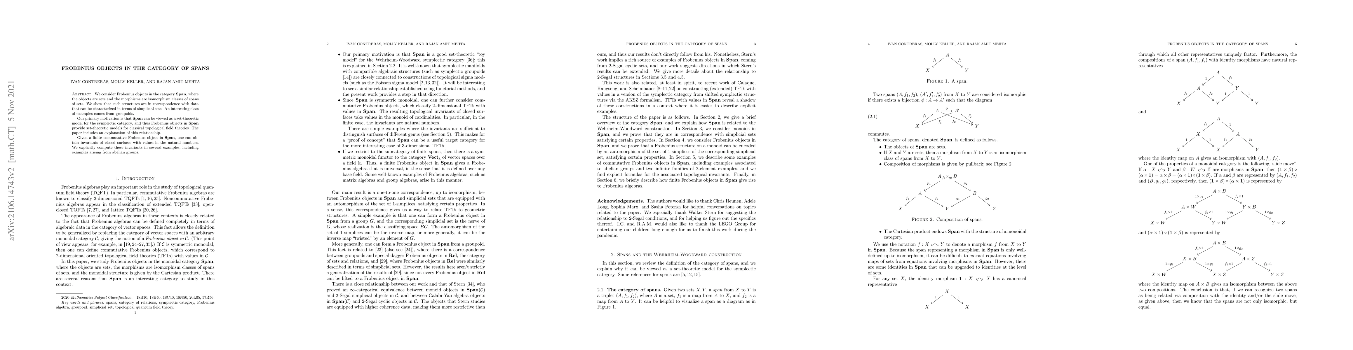 Thumbnail for Frobenius objects in the category of spans