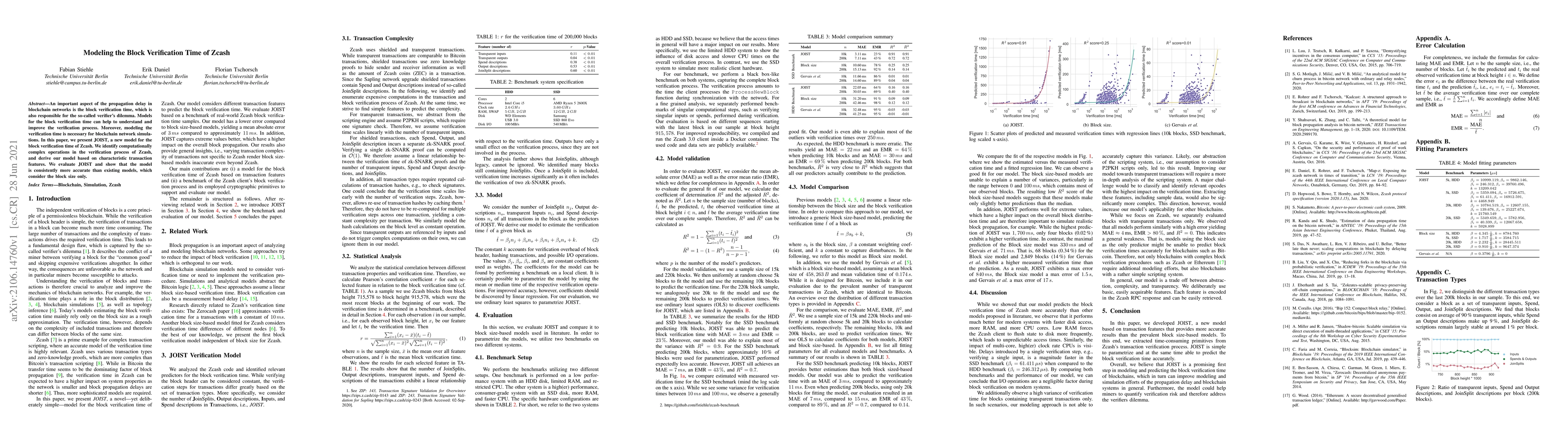 Thumbnail for Modeling the Block Verification Time of Zcash