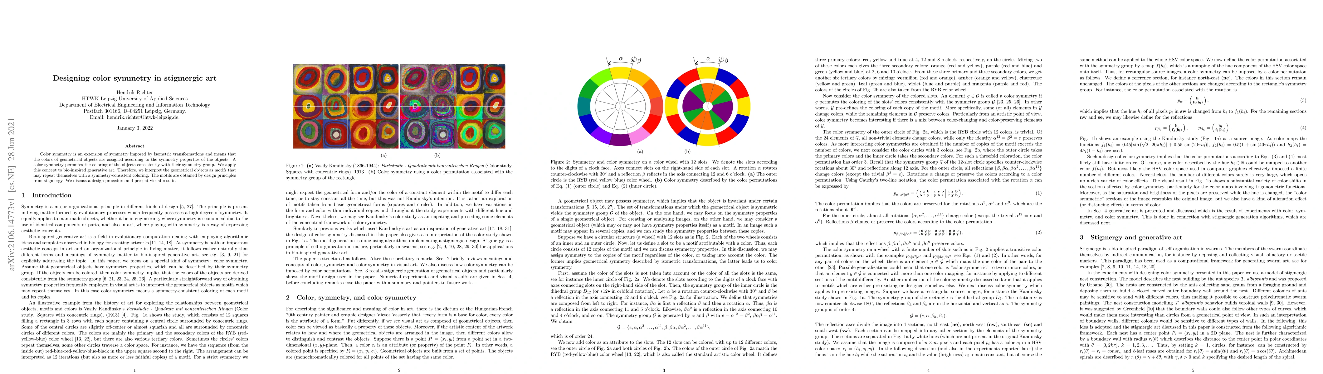 Thumbnail for Designing color symmetry in stigmergic art