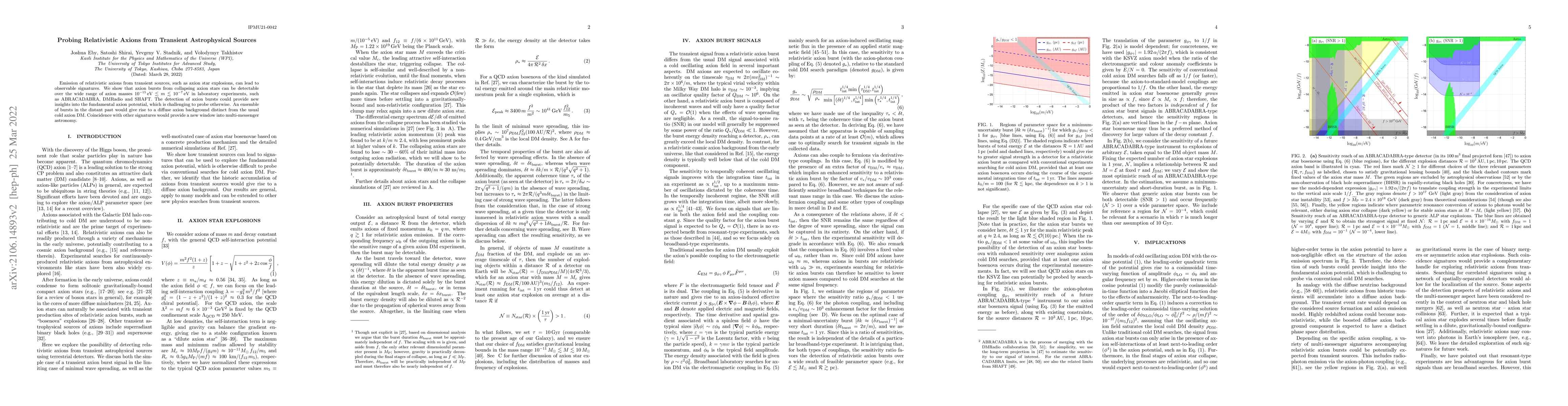 Thumbnail for Probing Relativistic Axions from Transient Astrophysical Sources