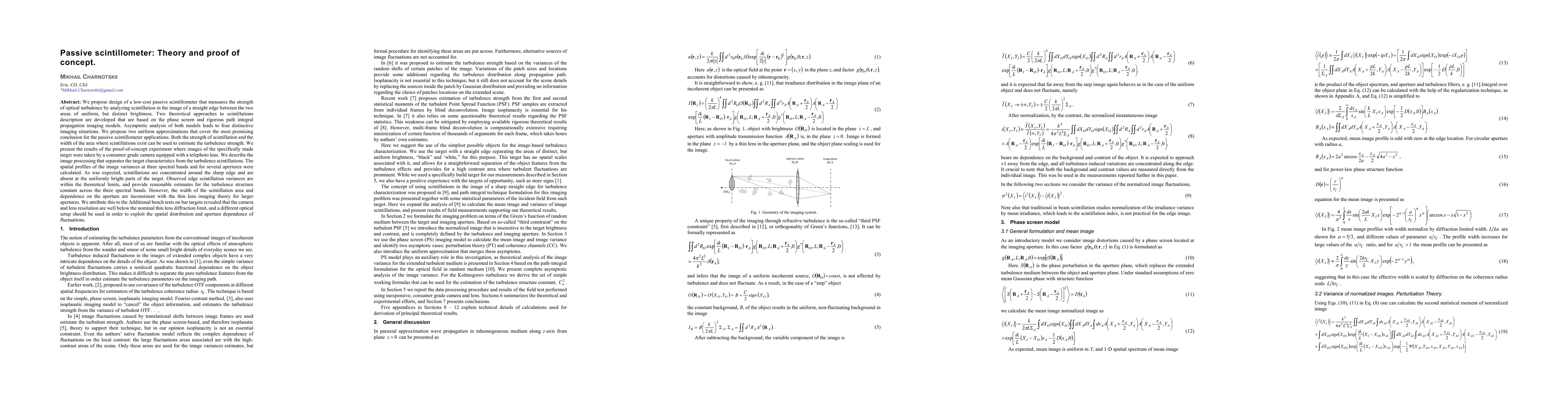 Thumbnail for Passive scintillometer: Theory and proof of concept