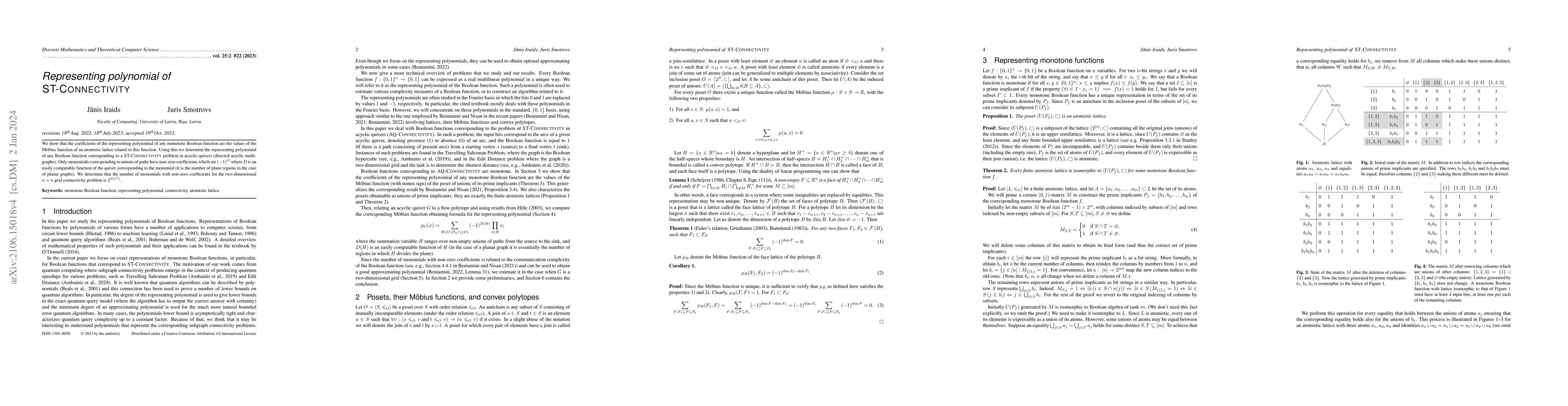 Thumbnail for Representing polynomial of ST-CONNECTIVITY