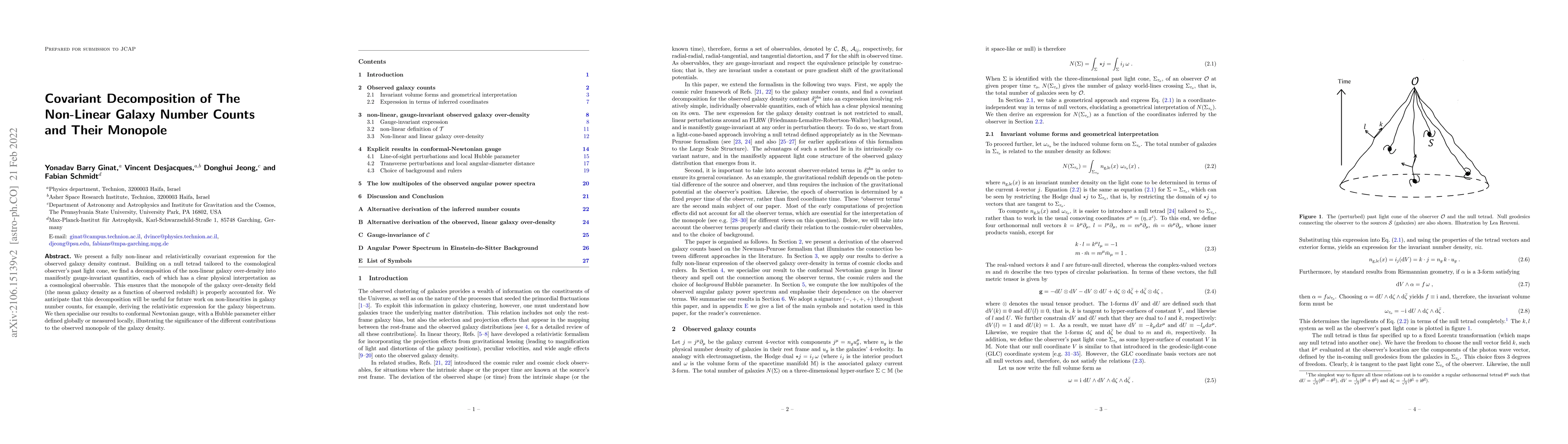 Thumbnail for Covariant Decomposition of The Non-Linear Galaxy Number Counts and Their
  Monopole