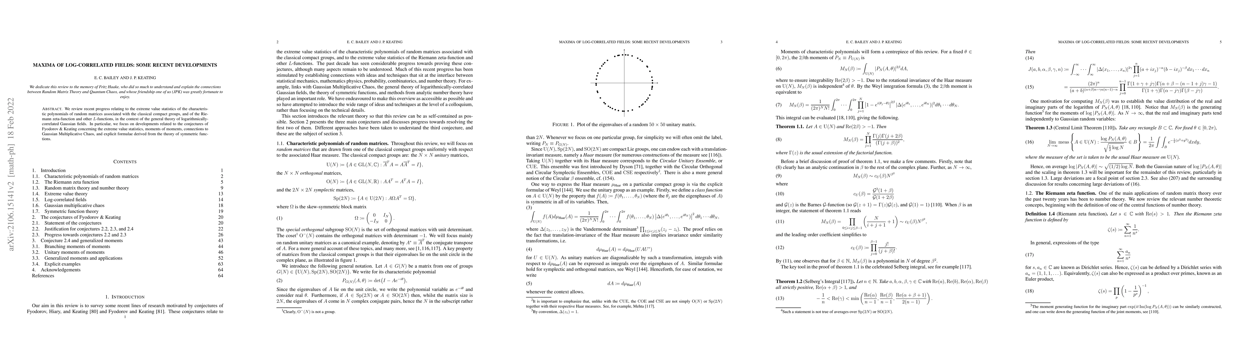Thumbnail for Maxima of log-correlated fields: some recent developments