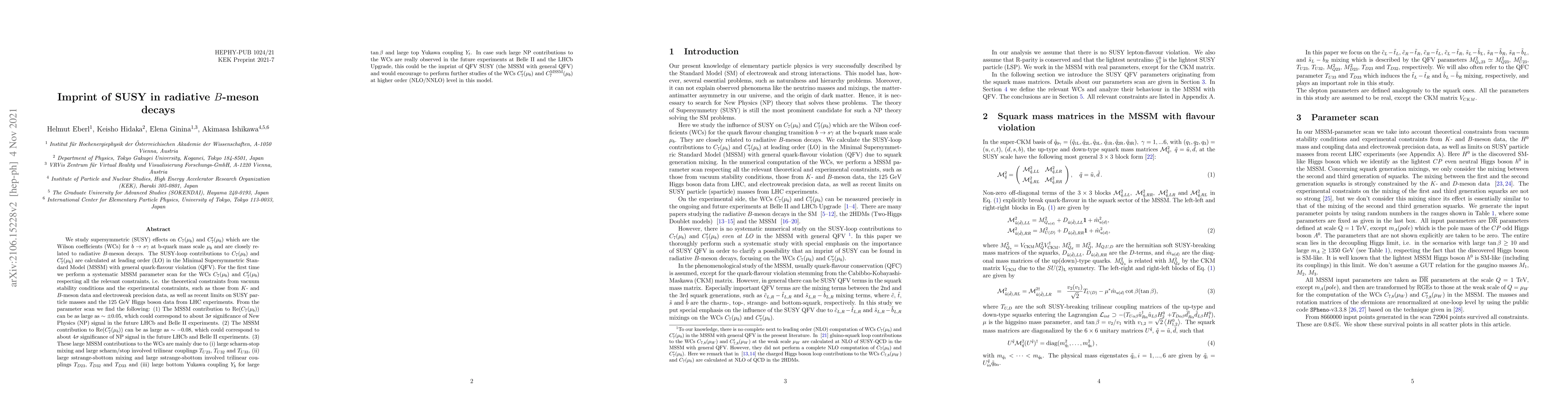 Thumbnail for Imprint of SUSY in radiative B-meson decays
