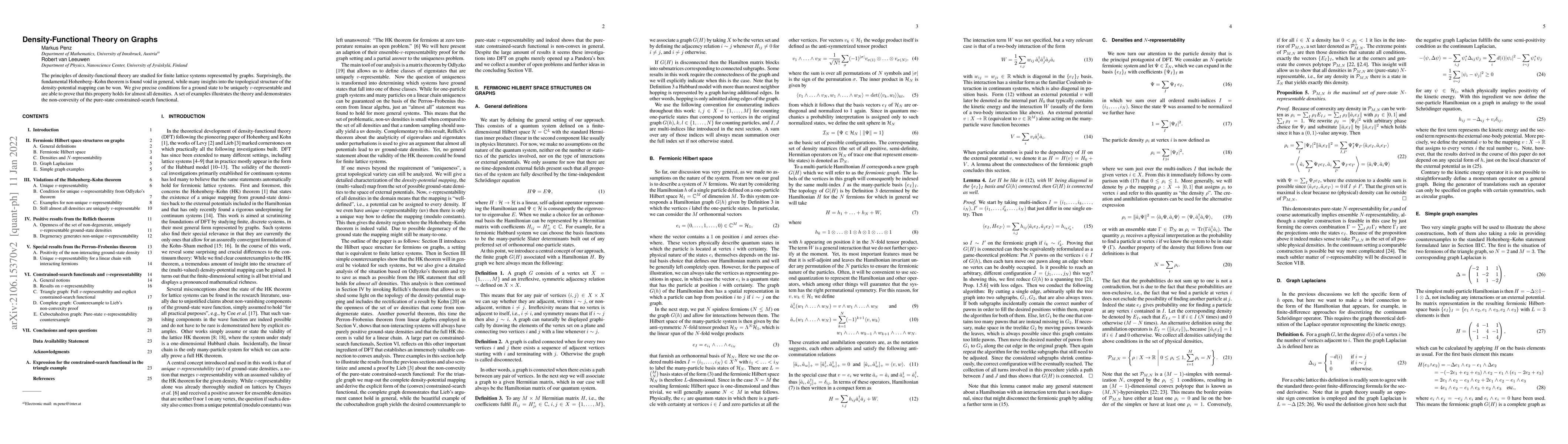 Thumbnail for Density-Functional Theory on Graphs