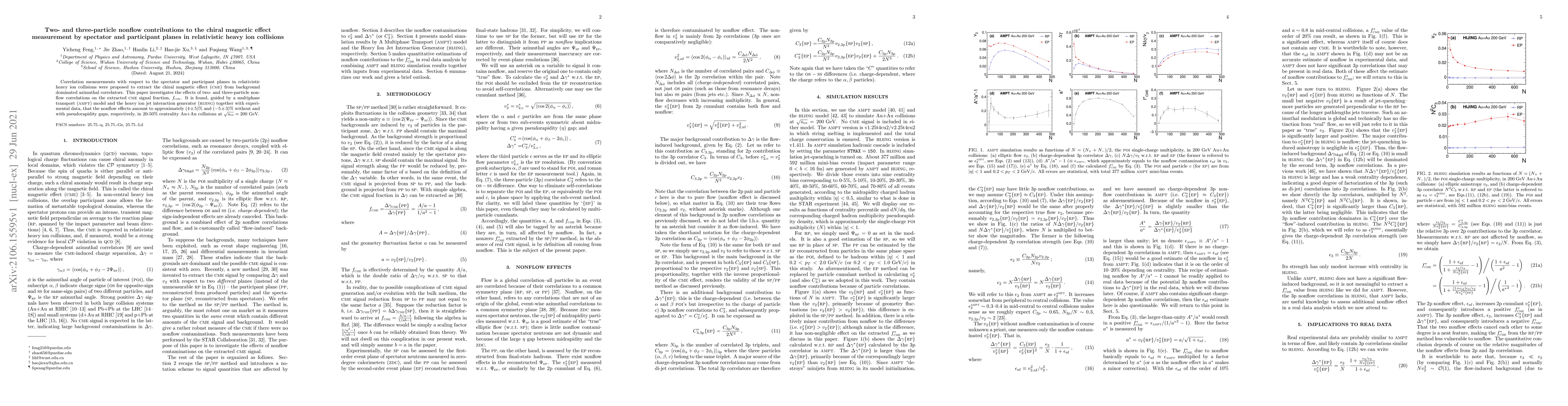 Thumbnail for Two- and three-particle nonflow contributions to the chiral magnetic
  effect measurement by spectator and participant planes in relativistic heavy
  ion collisions