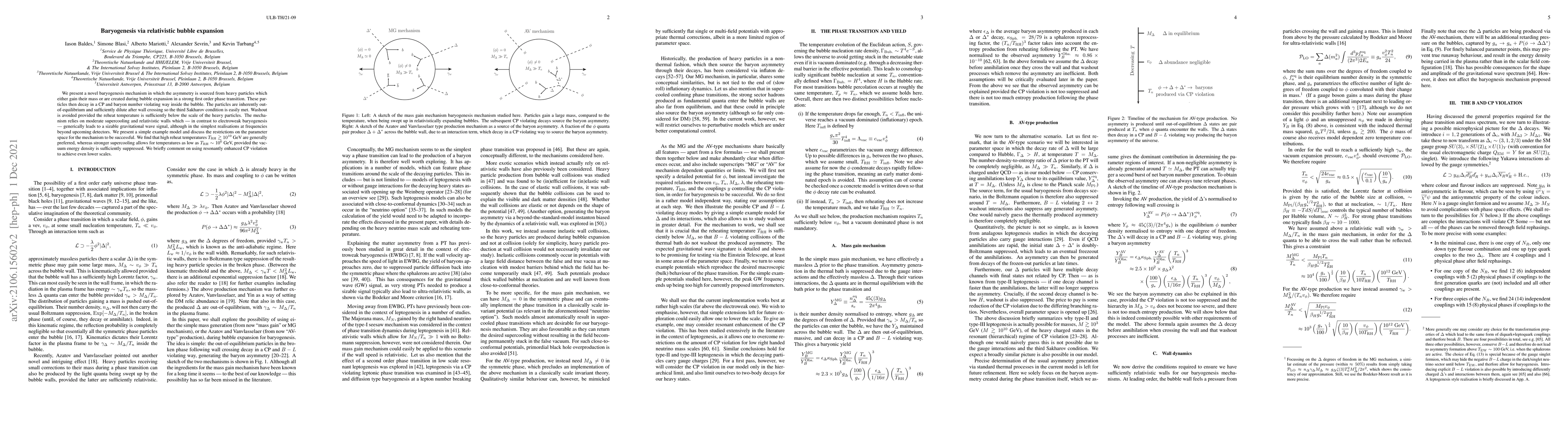 Thumbnail for Baryogenesis via relativistic bubble expansion