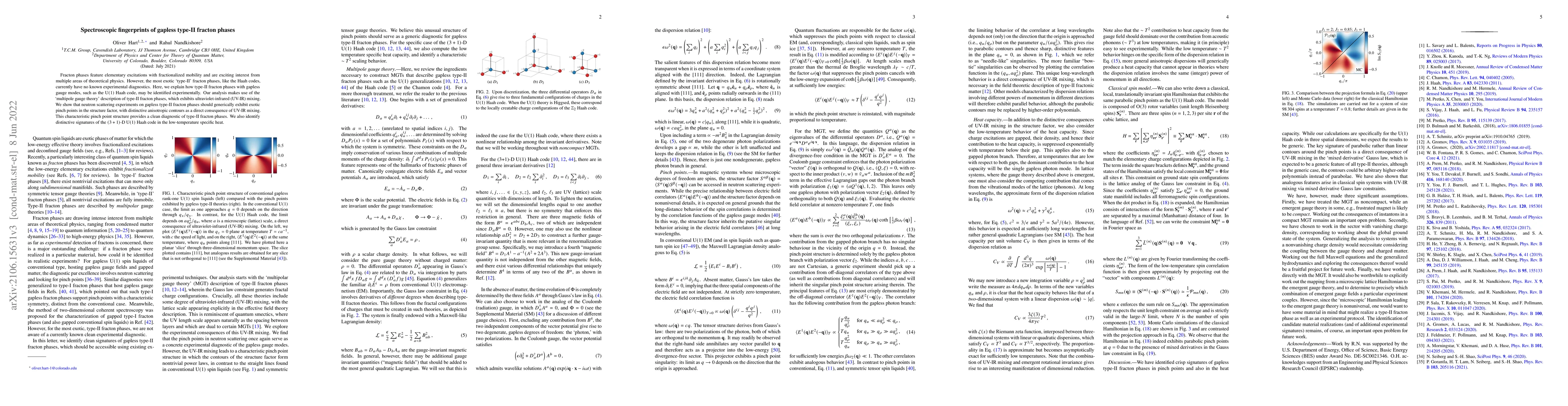 Thumbnail for Spectroscopic fingerprints of gapless type-II fracton phases