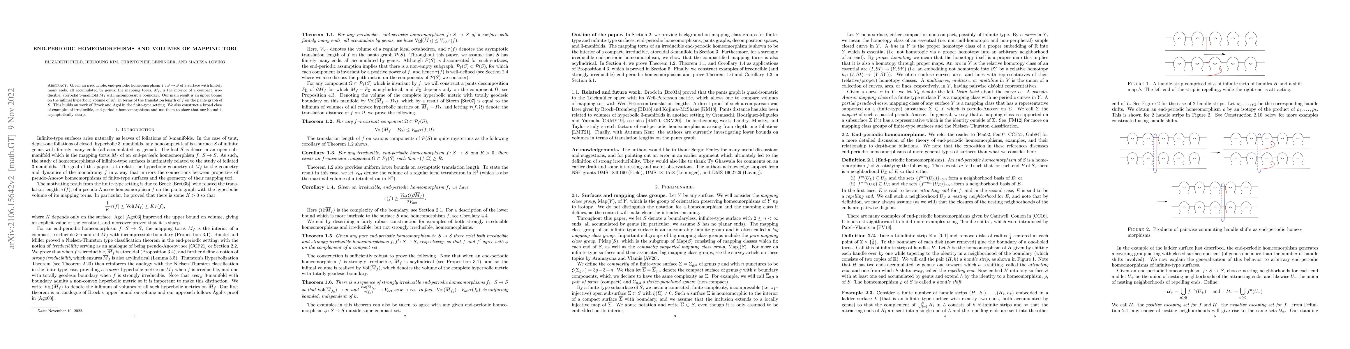 Thumbnail for End-periodic homeomorphisms and volumes of mapping tori