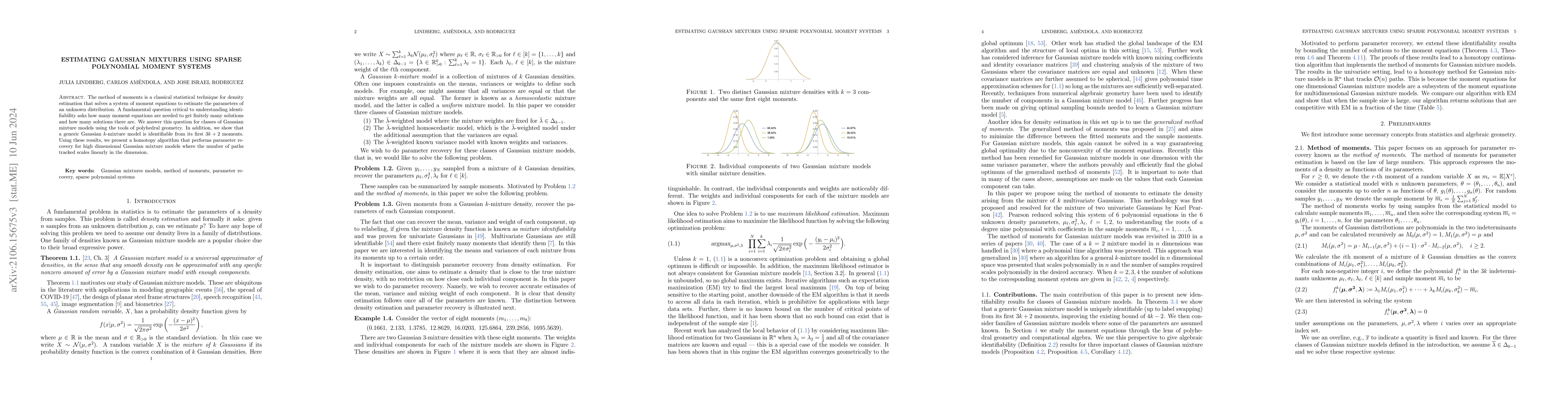 Thumbnail for Estimating Gaussian mixtures using sparse polynomial moment systems
