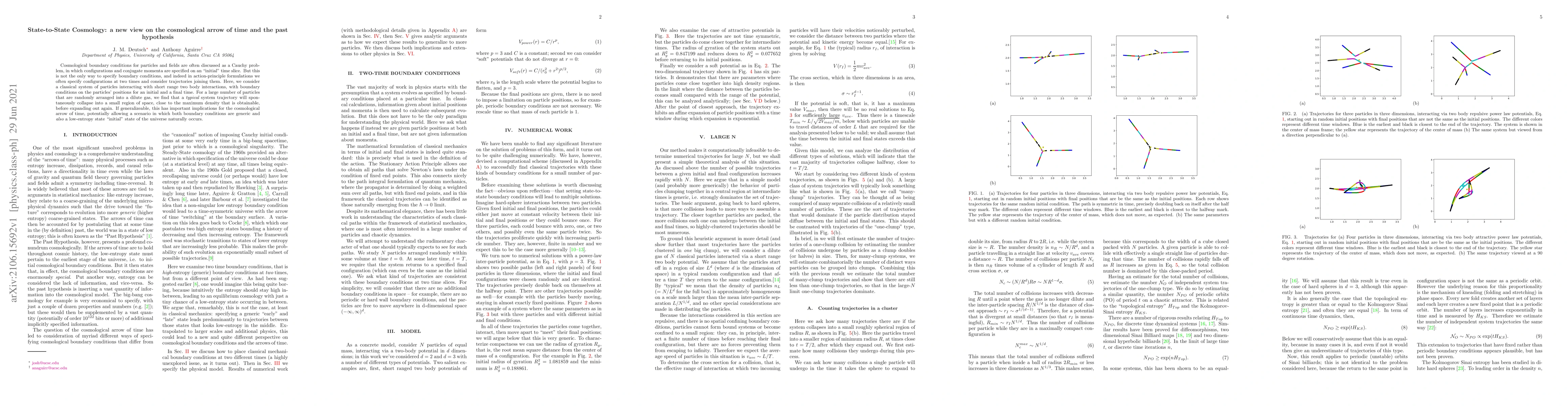 Thumbnail for State-to-State Cosmology: a new view on the cosmological arrow of time
  and the past hypothesis