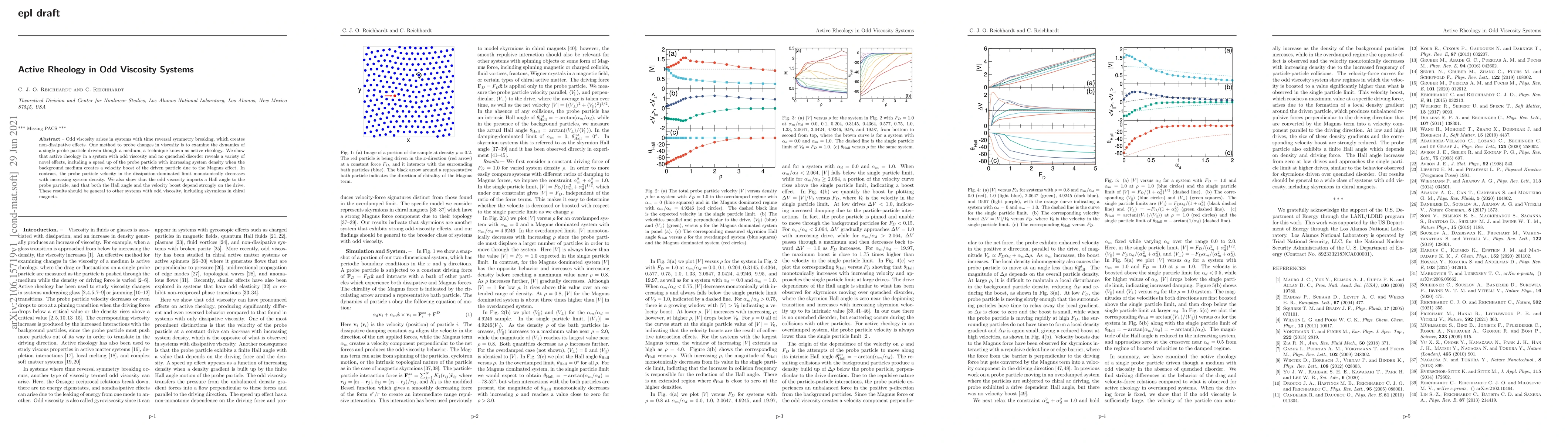 Thumbnail for Active Rheology in Odd Viscosity Systems