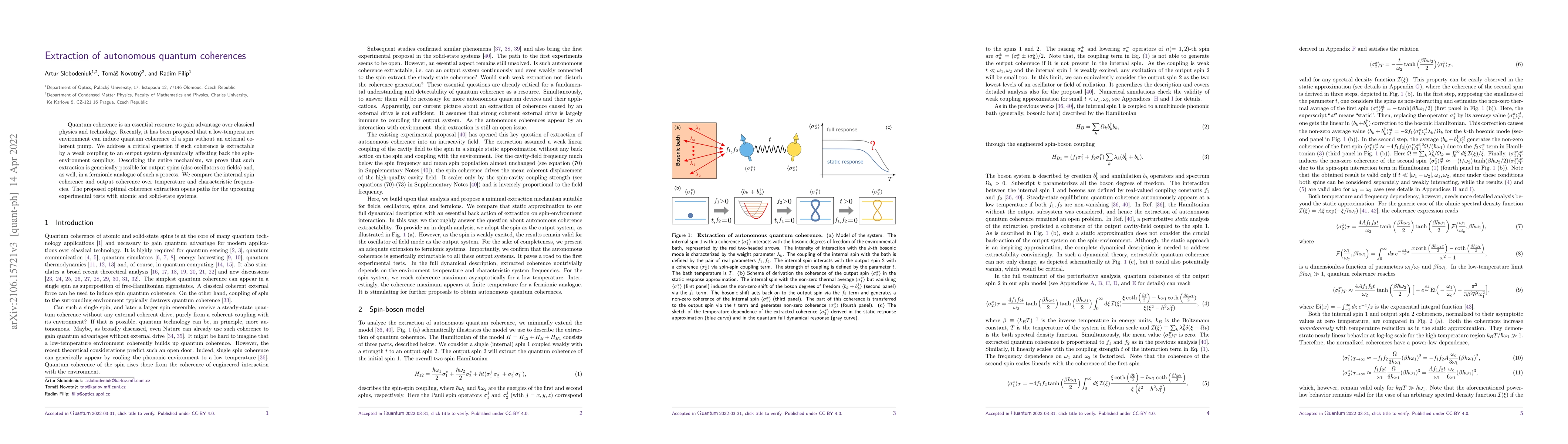 Thumbnail for Extraction of autonomous quantum coherences