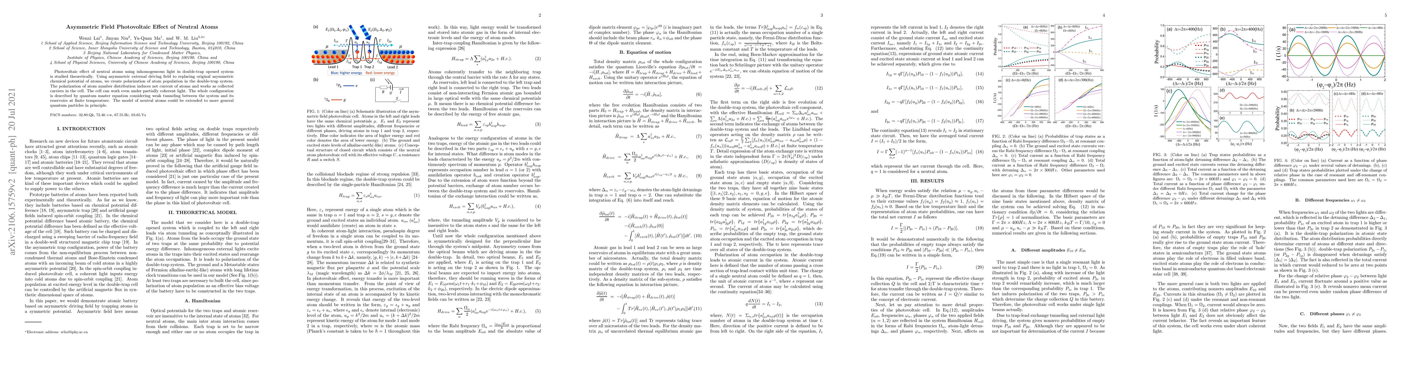 Thumbnail for Asymmetric Field Photovoltaic Effect of Neutral Atoms
