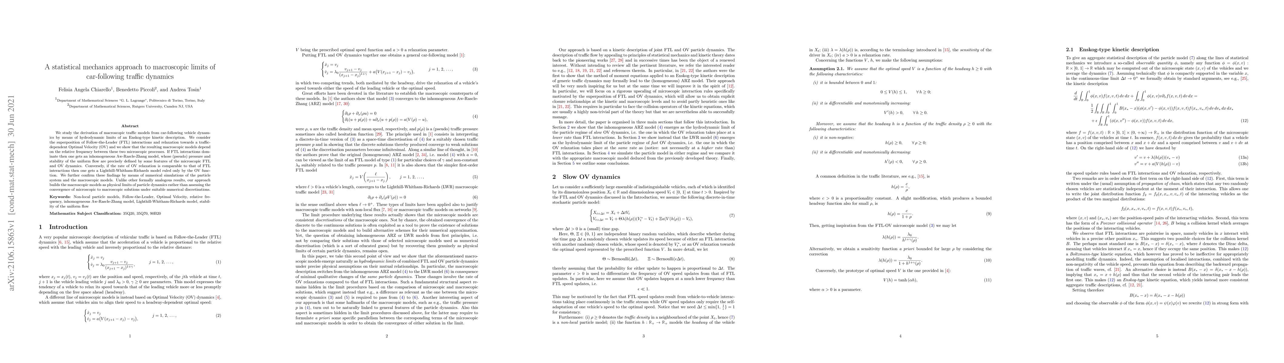 Thumbnail for A statistical mechanics approach to macroscopic limits of car-following
  traffic dynamics