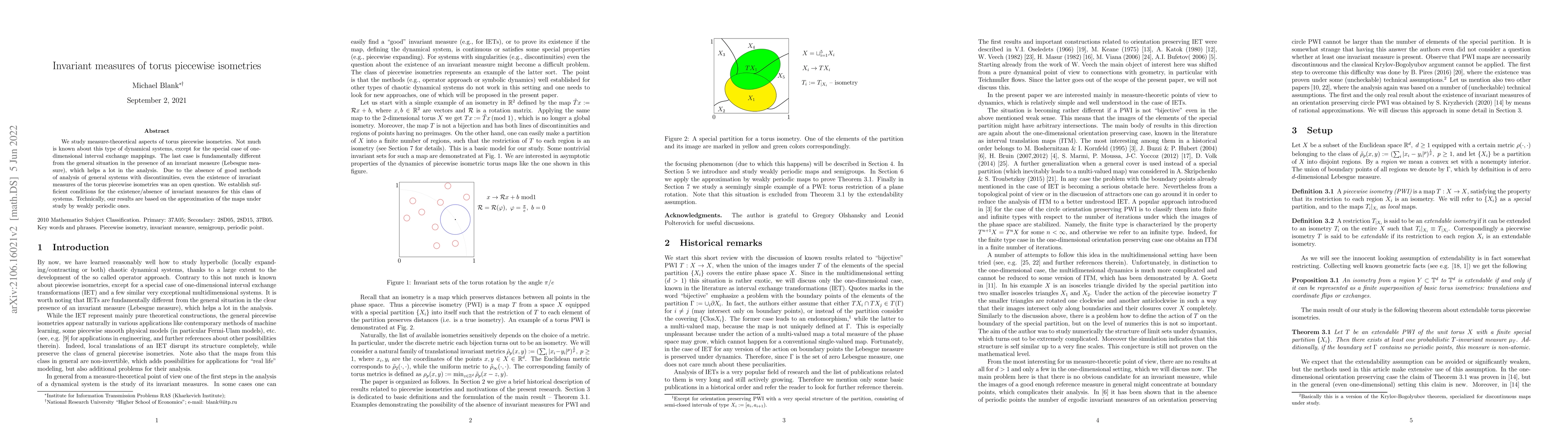 Thumbnail for Invariant measures of torus piecewise isometries