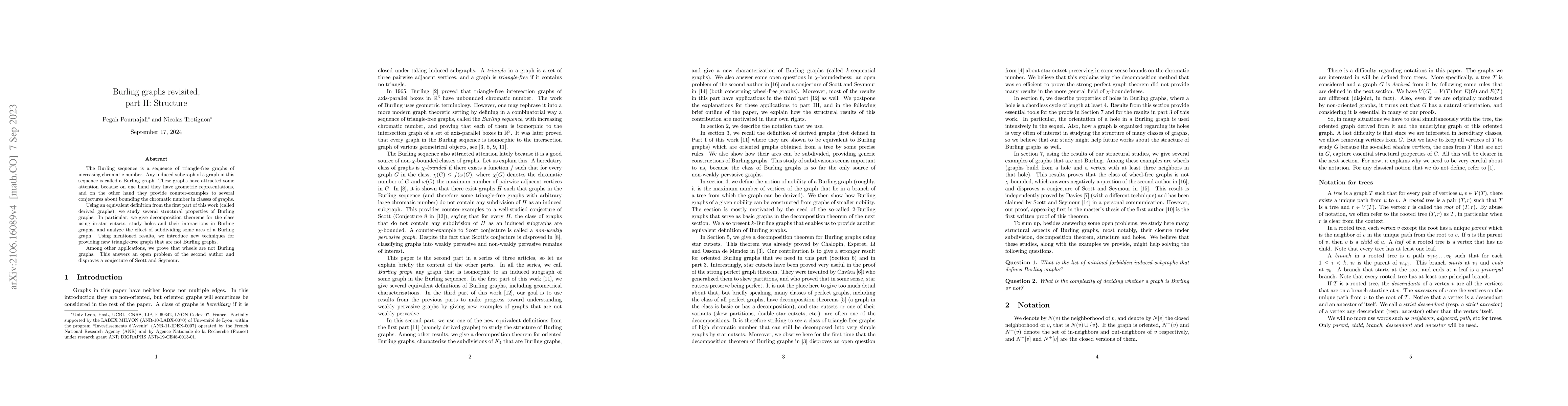 Thumbnail for Burling graphs revisited, part II: Structure