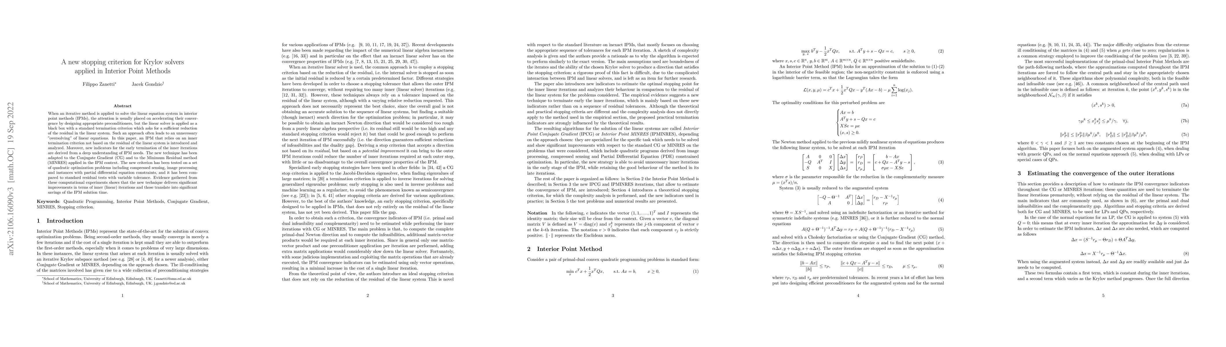 Thumbnail for A new stopping criterion for Krylov solvers applied in Interior Point
  Methods