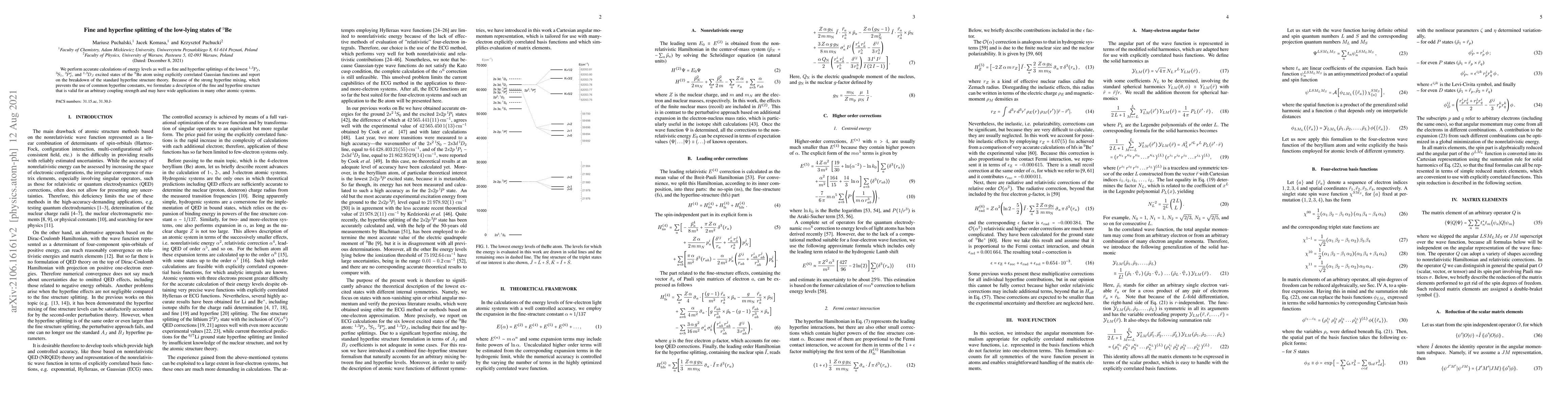 Thumbnail for Fine and hyperfine splitting of the low-lying states of $^9$Be