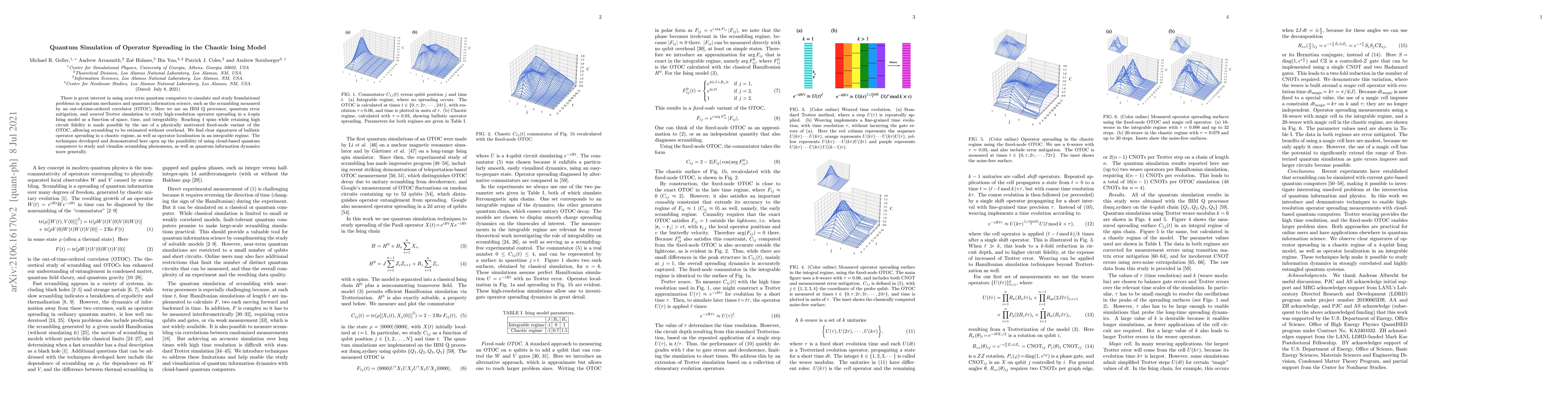 Thumbnail for Quantum simulation of operator spreading in the chaotic Ising model