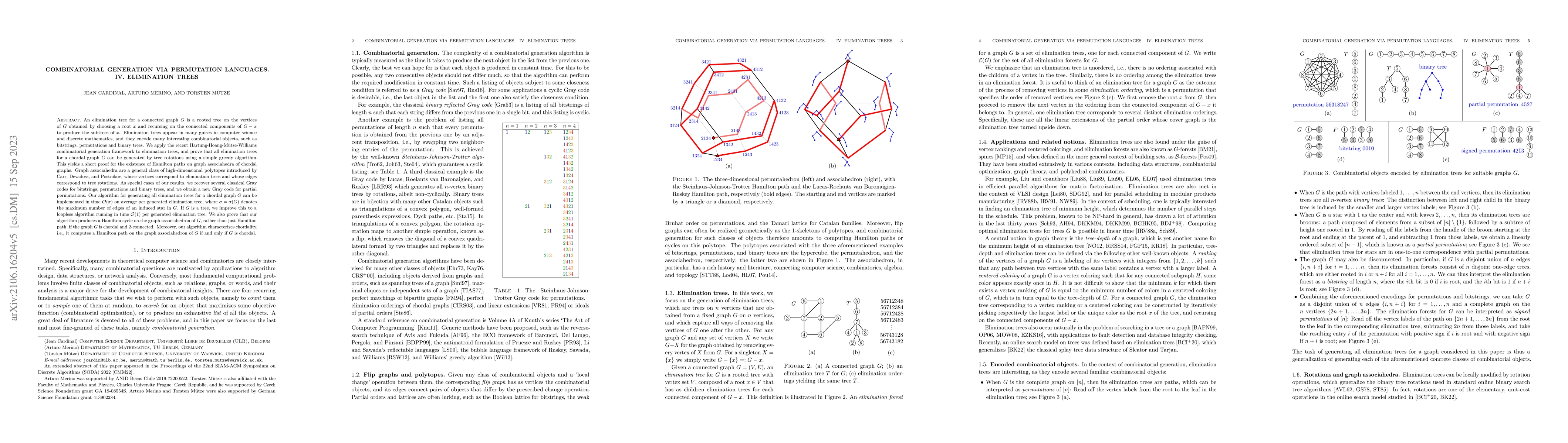 Thumbnail for Combinatorial generation via permutation languages. IV. Elimination
  trees