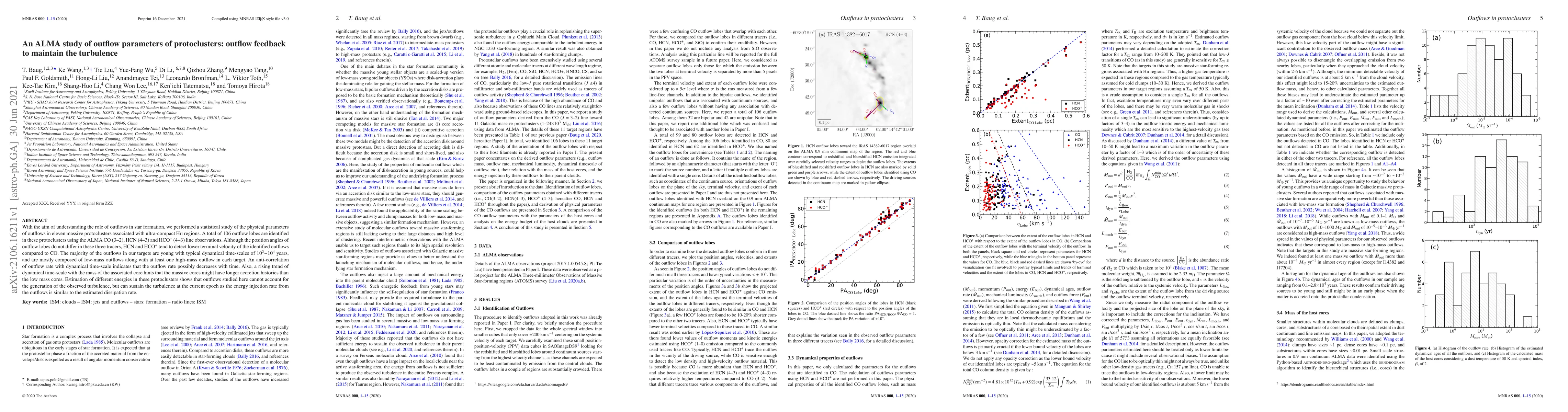 Thumbnail for An ALMA study of outflow parameters of protoclusters: outflow feedback
  to maintain the turbulence
