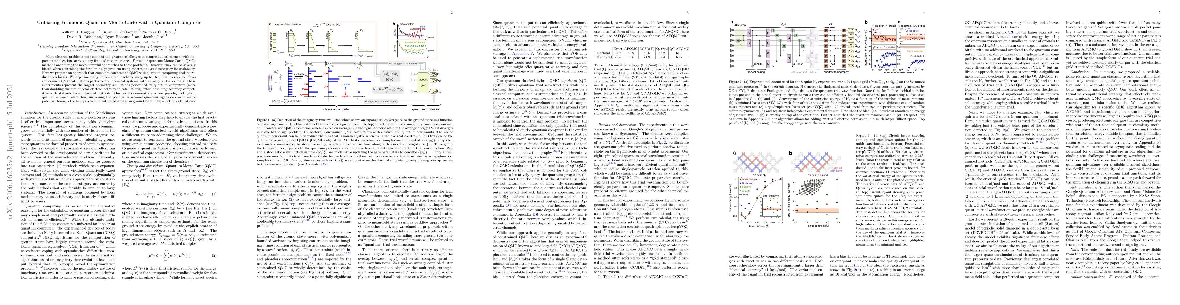 Thumbnail for Unbiasing Fermionic Quantum Monte Carlo with a Quantum Computer