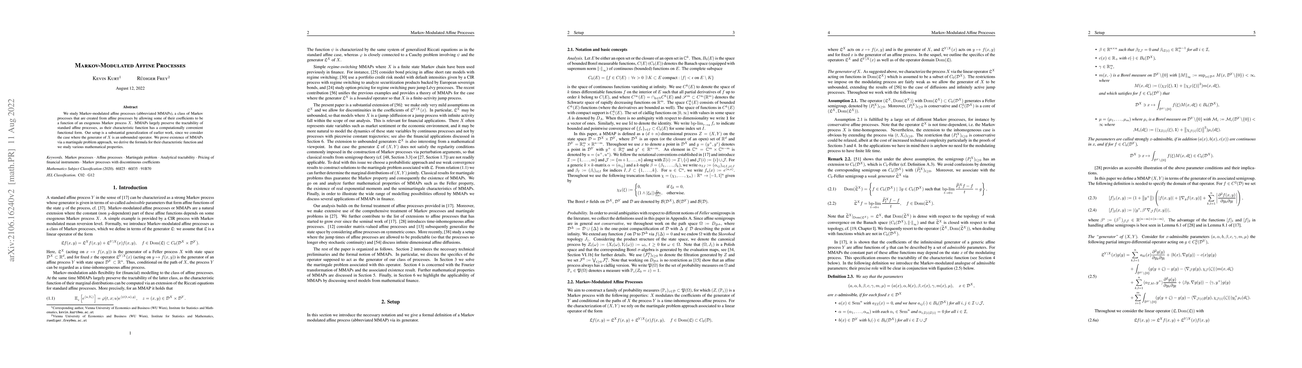 Thumbnail for Markov-Modulated Affine Processes