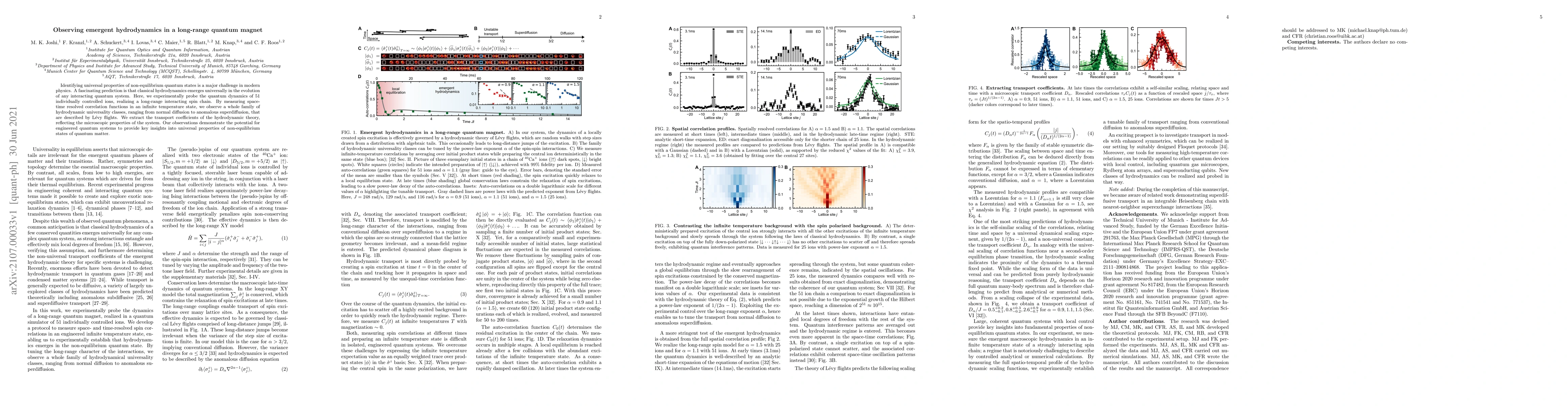 Thumbnail for Observing emergent hydrodynamics in a long-range quantum magnet