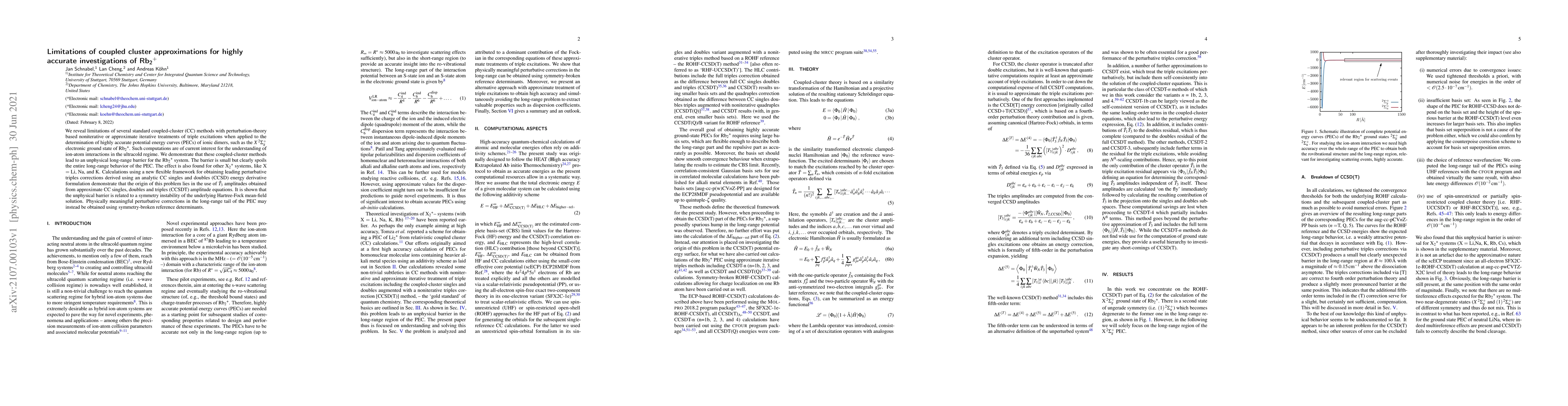 Thumbnail for Limitations of coupled cluster approximations for highlyaccurate
  investigations of Rb$_2^+$