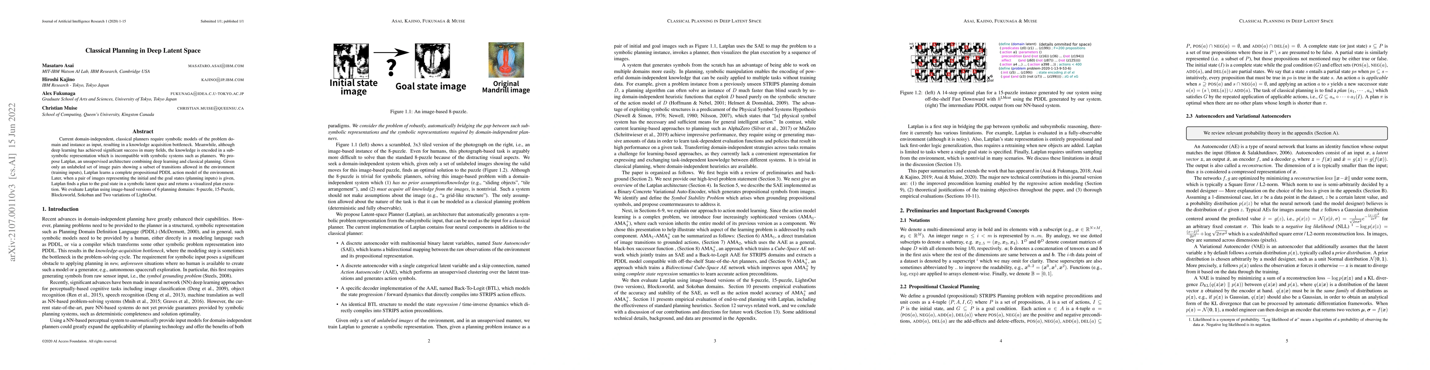 Thumbnail for Classical Planning in Deep Latent Space