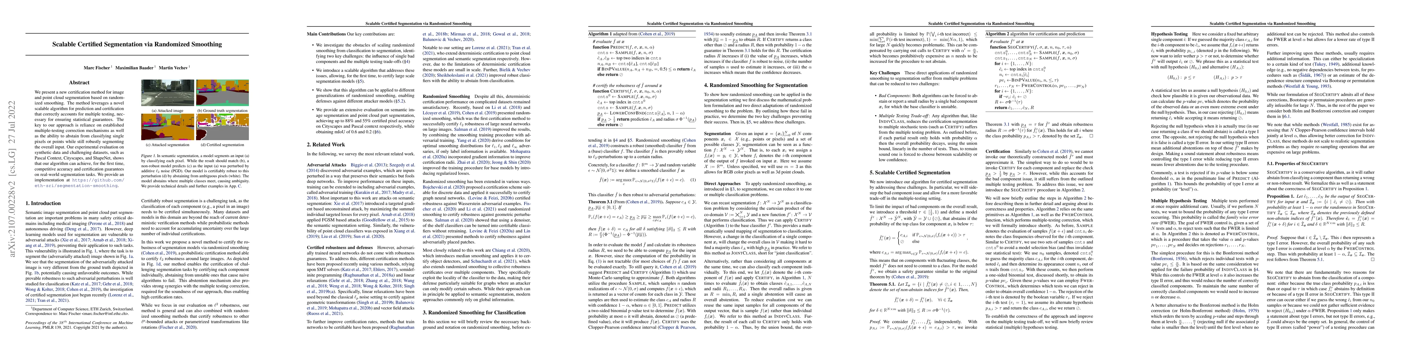 Thumbnail for Scalable Certified Segmentation via Randomized Smoothing