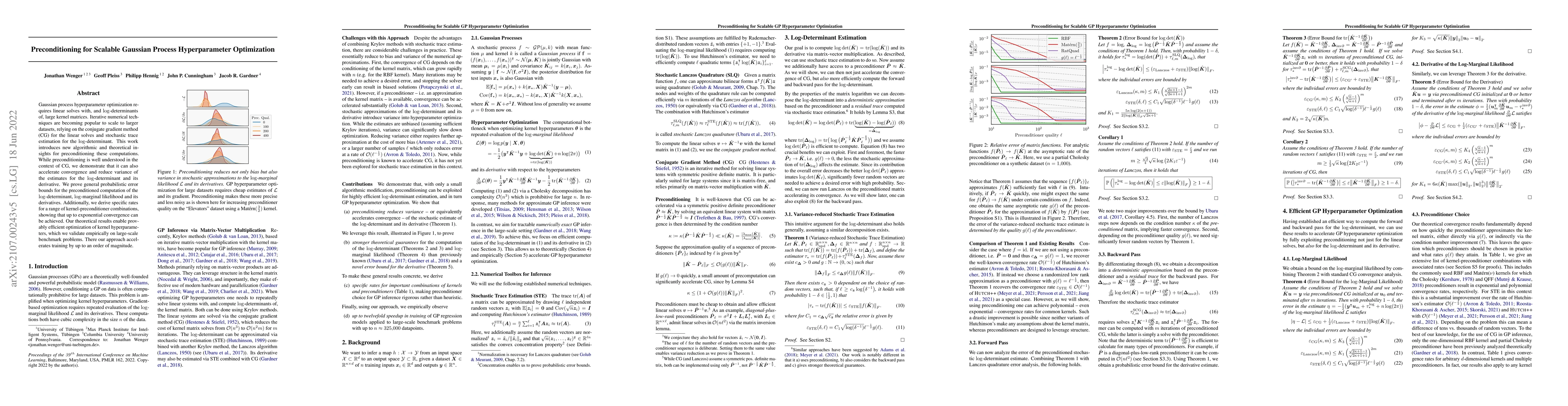 Thumbnail for Preconditioning for Scalable Gaussian Process Hyperparameter
  Optimization