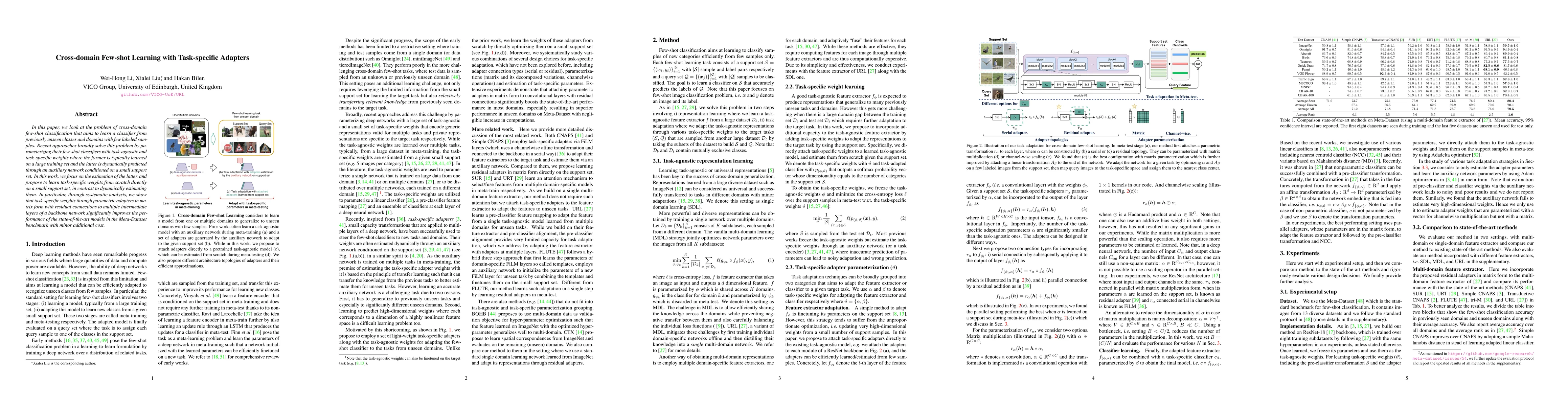 Thumbnail for Cross-domain Few-shot Learning with Task-specific Adapters