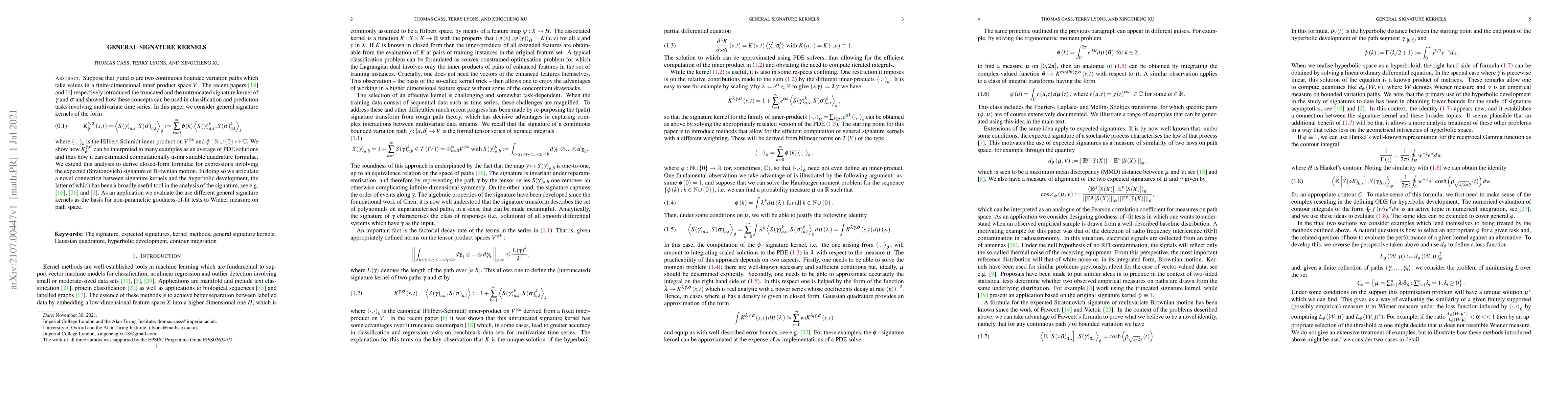 Thumbnail for General Signature Kernels