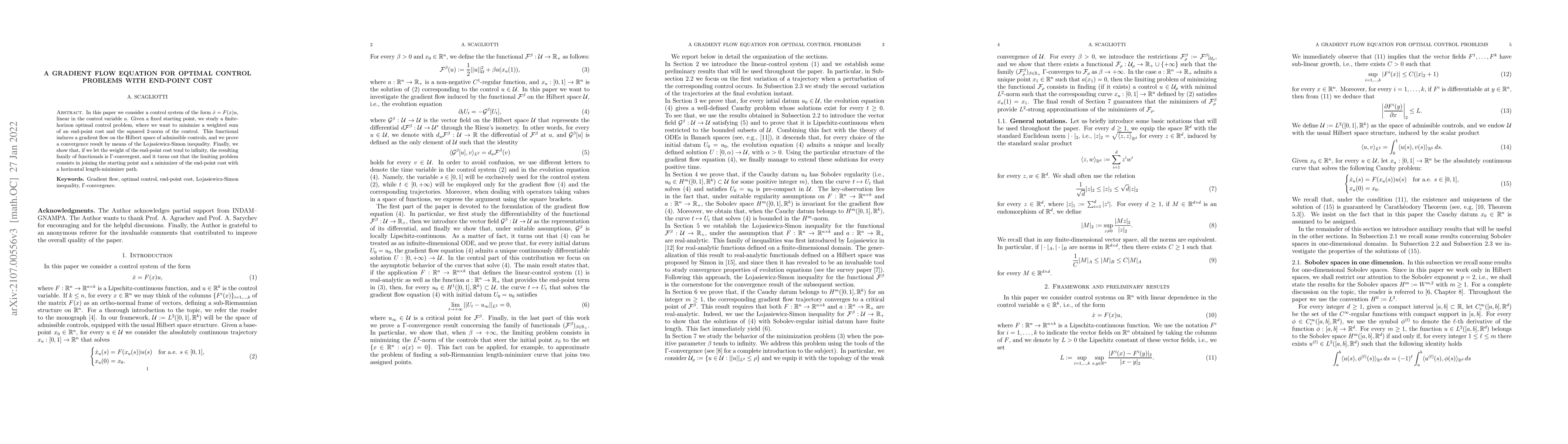Thumbnail for A gradient flow equation for optimal control problems with end-point
  cost
