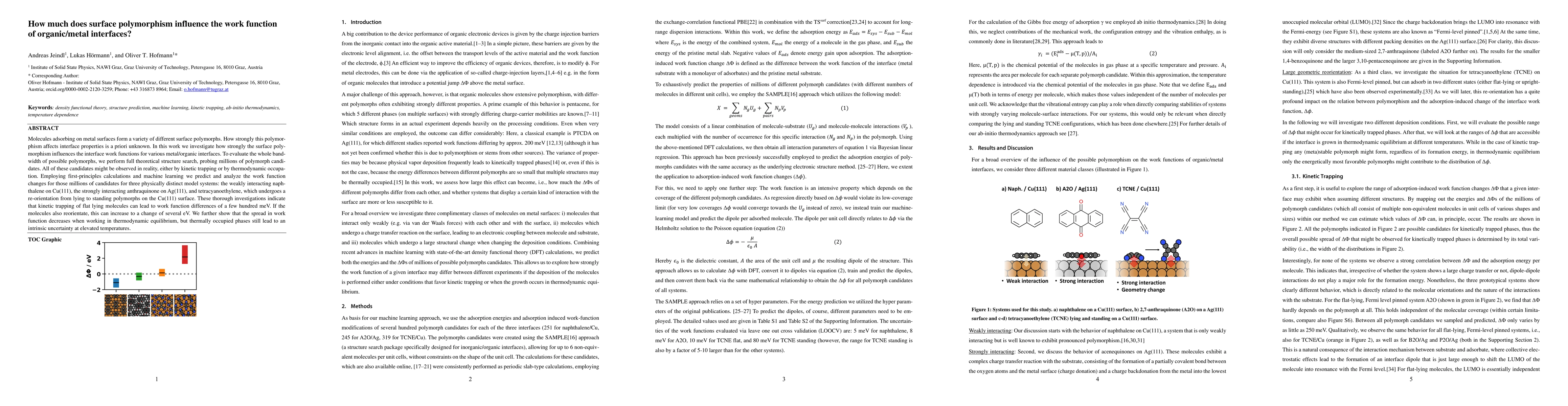 Thumbnail for How much does surface polymorphism influence the work function of
  organic/metal interfaces?