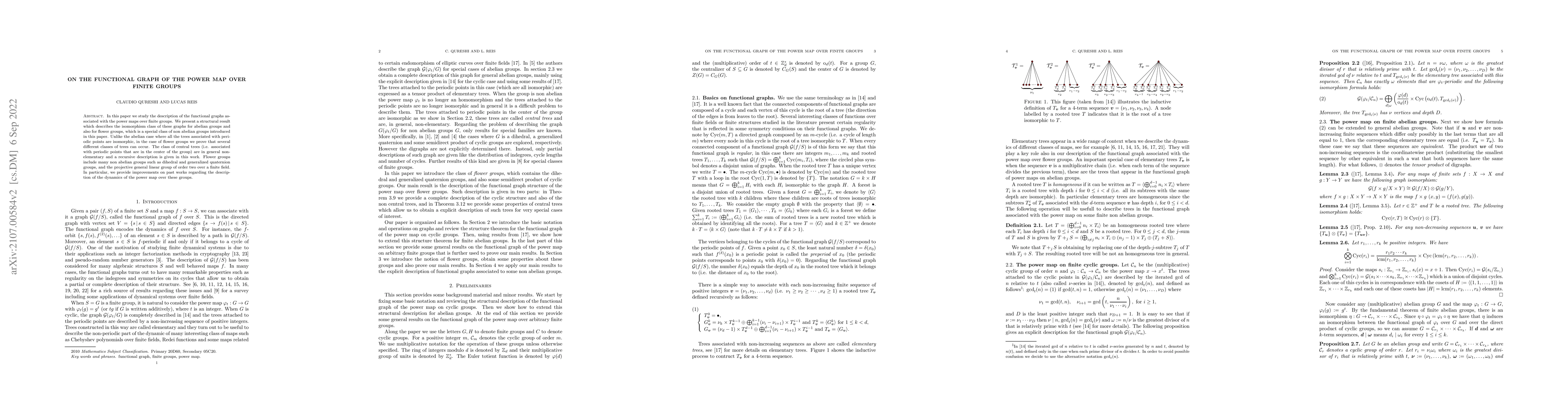 Thumbnail for On the functional graph of the power map over finite groups