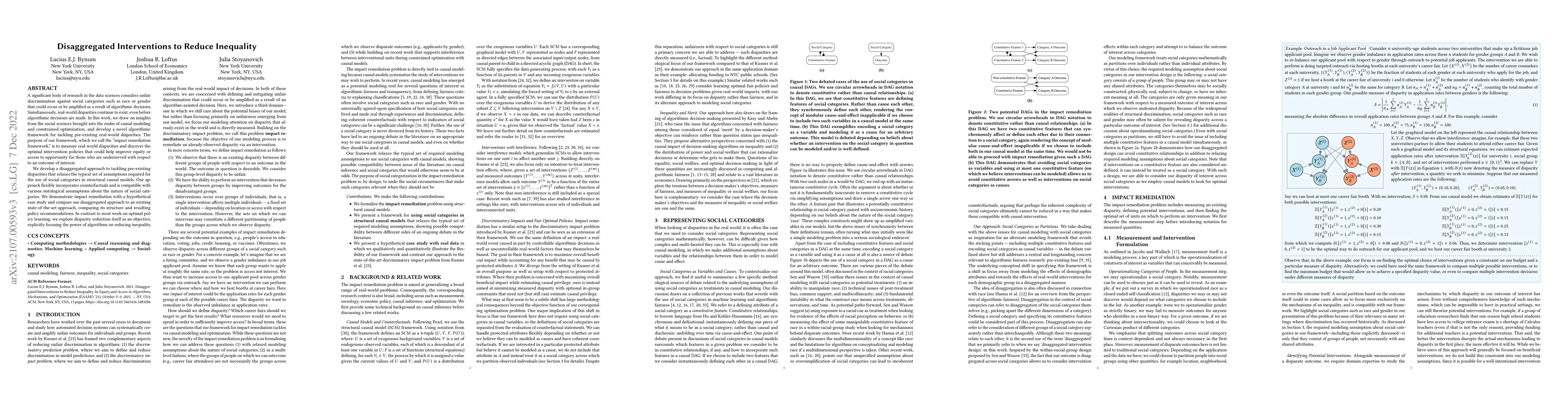 Thumbnail for Disaggregated Interventions to Reduce Inequality